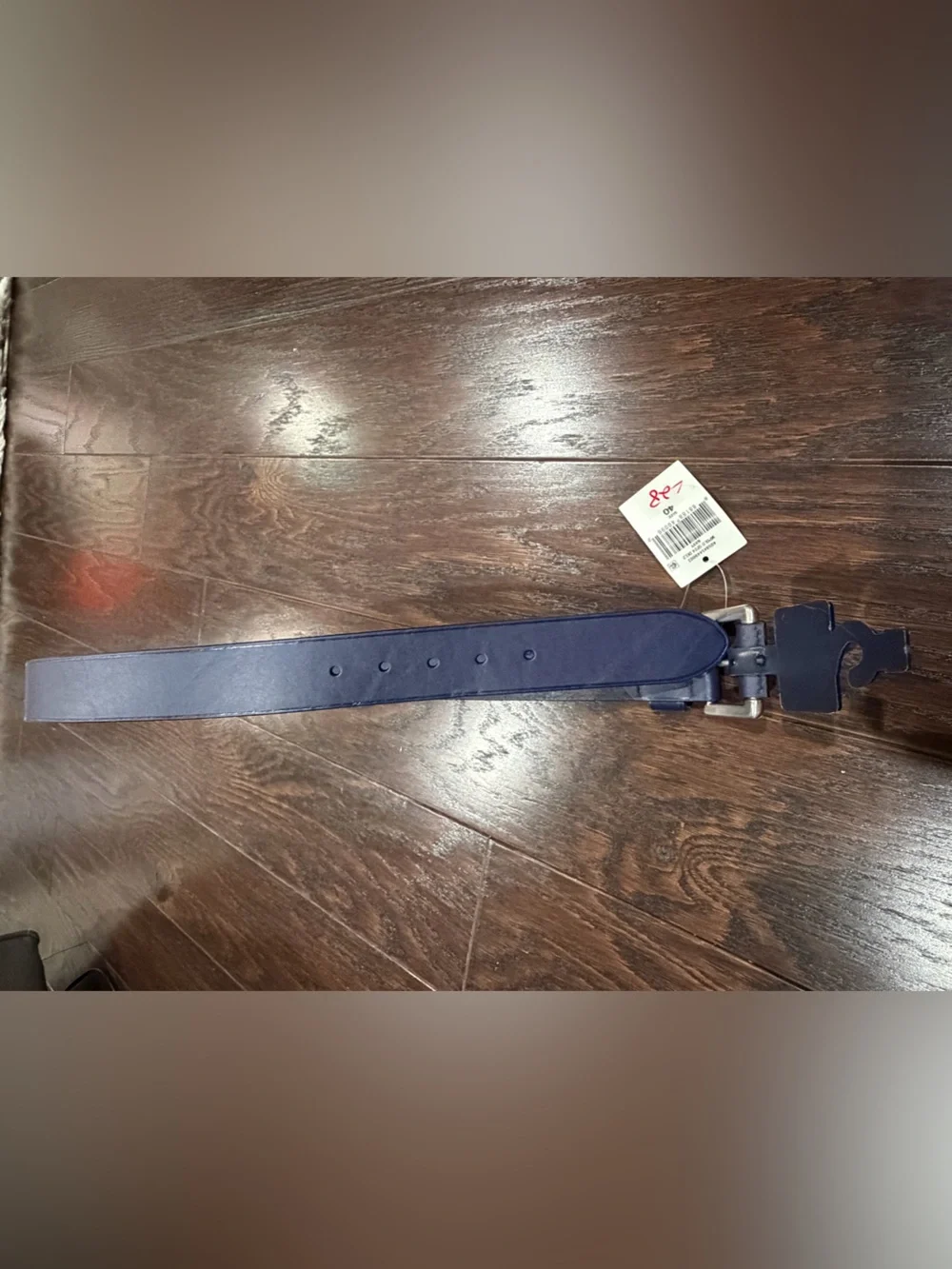 Polo Ralph Lauren NAVY BLUE Roller Buckle Big Pony LEATHER Belt Size 40 NEW